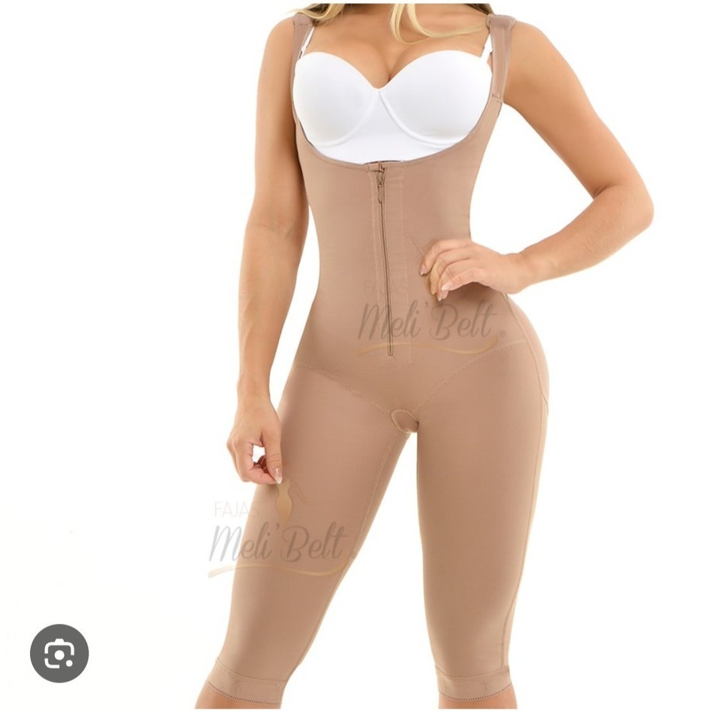 MeliBelt Colombian Faja Reductoras Shapewear 3XL Beige Full Body Compression NEW